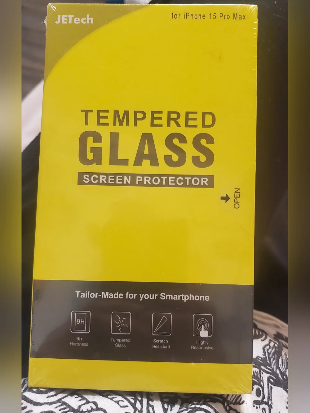 NWT JETech Screen Protector for iPhone 15 Pro Max 6.7-In 3 Pk